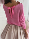 Bow Back Boat Neck Batwing Sleeve Sweater-Krush Kandy, Women's Online Fashion Boutique Located in Phoenix, Arizona (Scottsdale Area)