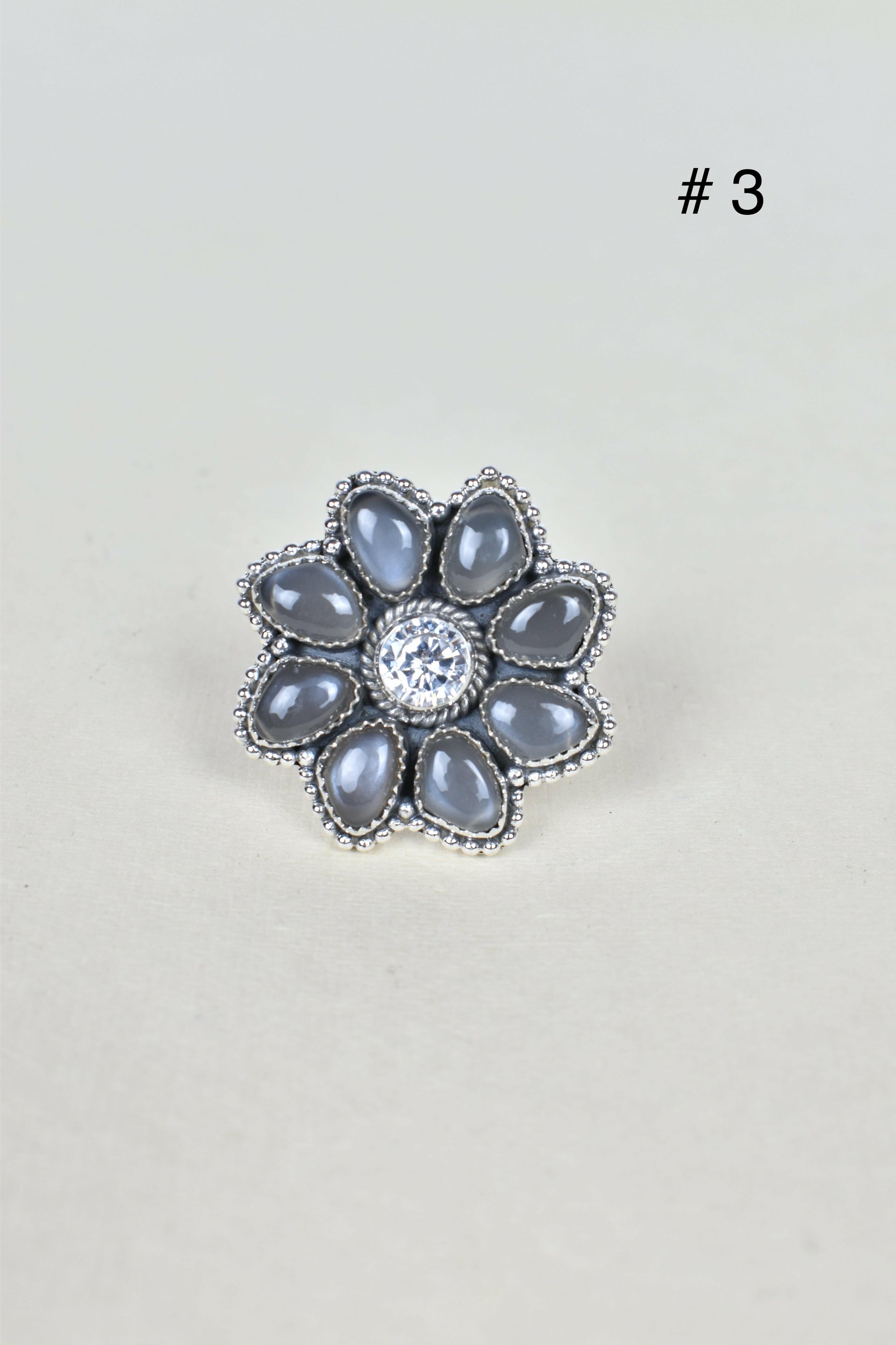 ONE OF A KIND STERLING SILVER CRYSTAL CLUSTER RINGS-Cluster Rings-Krush Kandy, Women's Online Fashion Boutique Located in Phoenix, Arizona (Scottsdale Area)