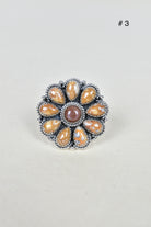 Chocolate Moonstone & Stone Cluster Sterling Silver Rings-Rings-Krush Kandy, Women's Online Fashion Boutique Located in Phoenix, Arizona (Scottsdale Area)