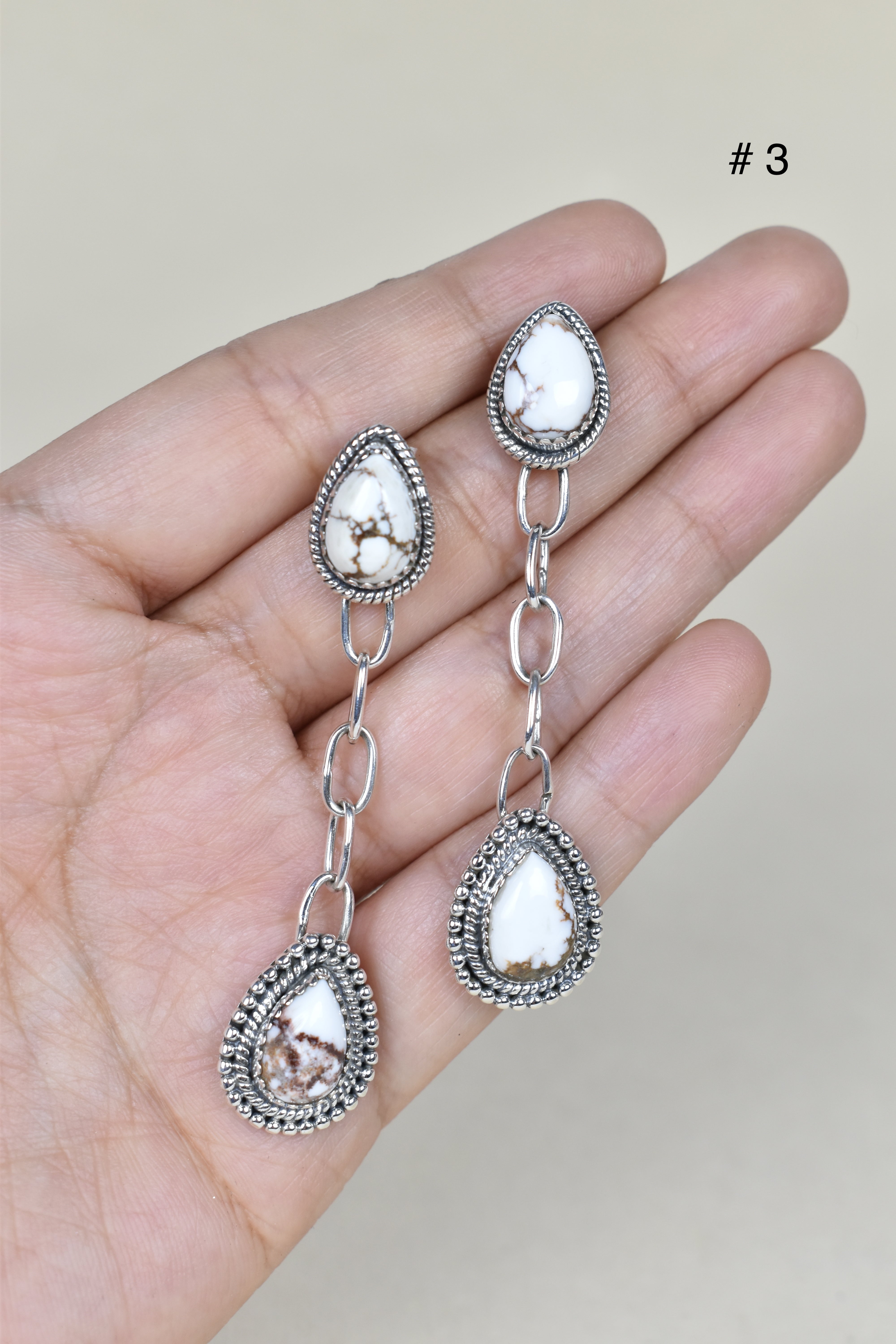 Gem Duet Chain Drop Earrings-Drop Earrings-Krush Kandy, Women's Online Fashion Boutique Located in Phoenix, Arizona (Scottsdale Area)