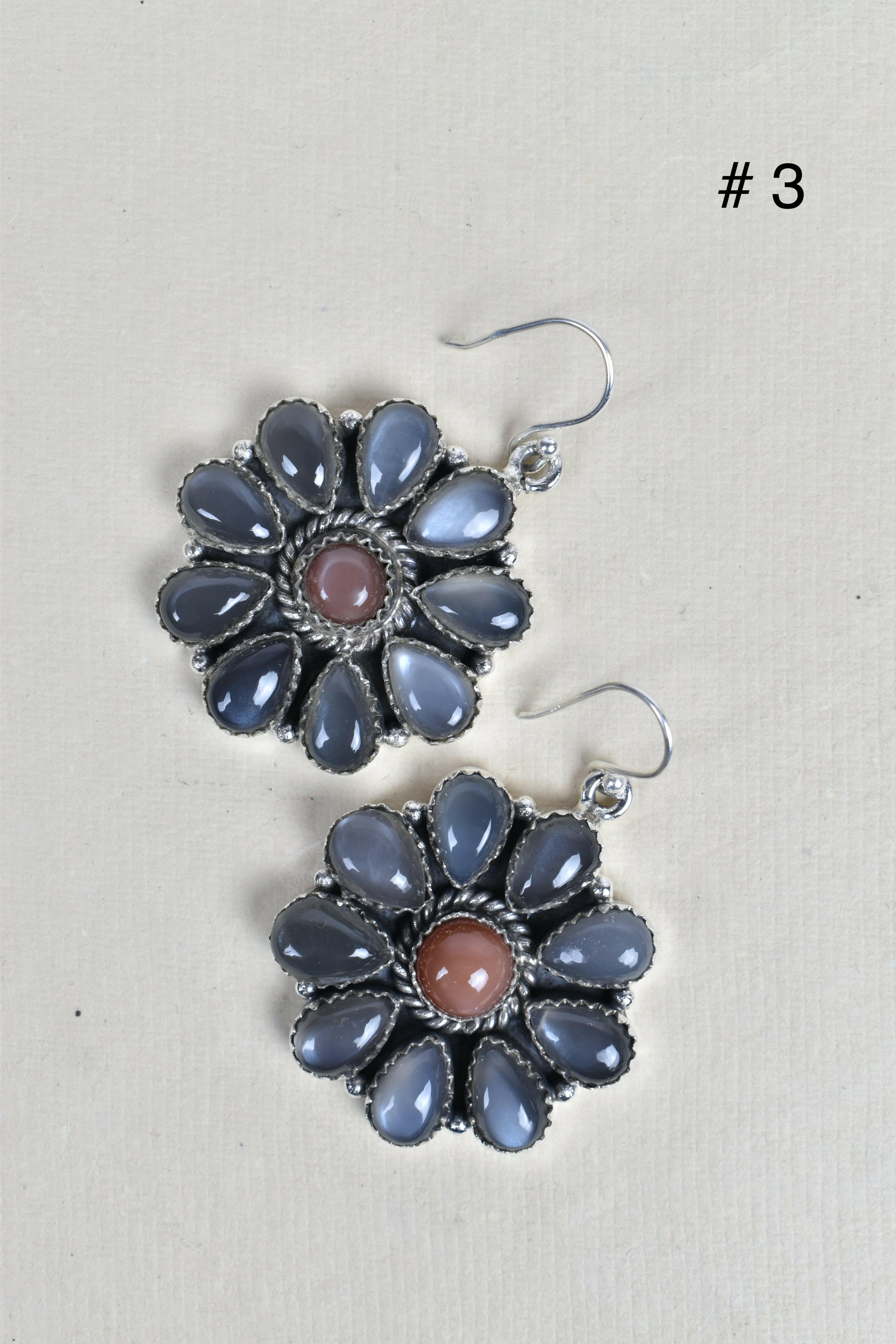 Sterling Silver Concho Cluster Earrings-Stud Earrings-Krush Kandy, Women's Online Fashion Boutique Located in Phoenix, Arizona (Scottsdale Area)