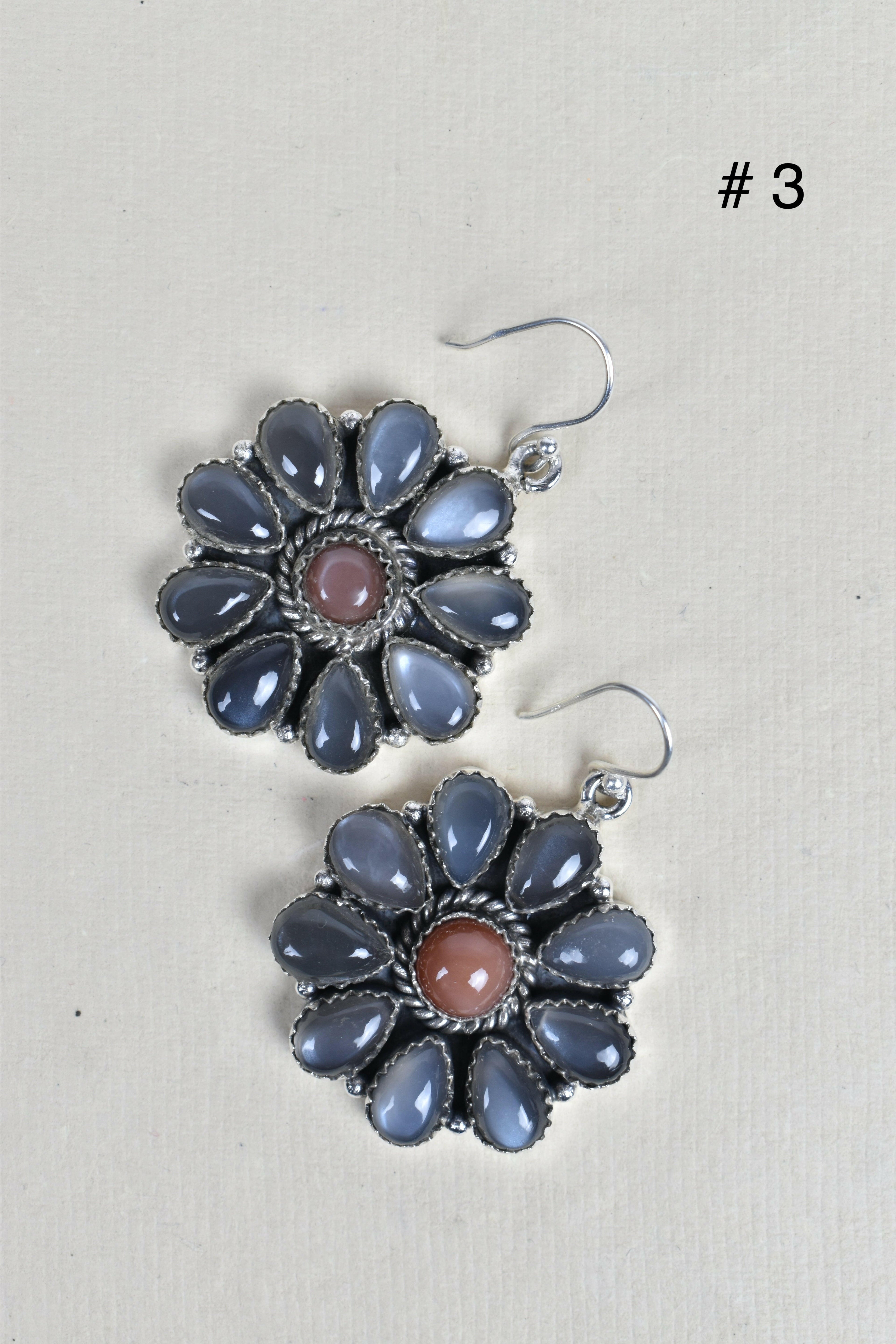 Sterling Silver Concho Cluster Earrings-Stud Earrings-Krush Kandy, Women's Online Fashion Boutique Located in Phoenix, Arizona (Scottsdale Area)