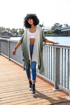 Frayed Cotton Bohemian Ombre Kimono-Kimonos-Krush Kandy, Women's Online Fashion Boutique Located in Phoenix, Arizona (Scottsdale Area)