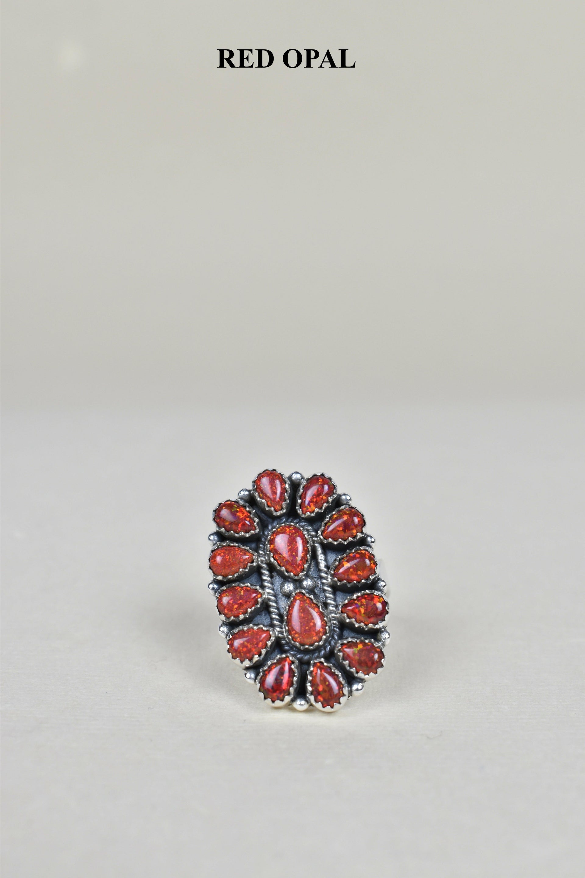 Dainty Long Blossom Cluster Opal Ring-Cluster Rings-Krush Kandy, Women's Online Fashion Boutique Located in Phoenix, Arizona (Scottsdale Area)