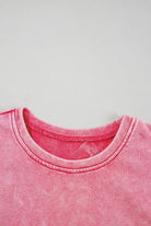 Mineral Wash Raw Edge Ruffle Mini Dress-Dresses-Krush Kandy, Women's Online Fashion Boutique Located in Phoenix, Arizona (Scottsdale Area)