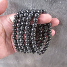 8mm Hematite Beaded Stretch Bracelet-Chain Bracelets-Krush Kandy, Women's Online Fashion Boutique Located in Phoenix, Arizona (Scottsdale Area)