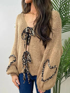Tie Front Long Sleeve Sweater-Krush Kandy, Women's Online Fashion Boutique Located in Phoenix, Arizona (Scottsdale Area)