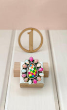 Summer Checkered Cluster Rings-Rings-Krush Kandy, Women's Online Fashion Boutique Located in Phoenix, Arizona (Scottsdale Area)