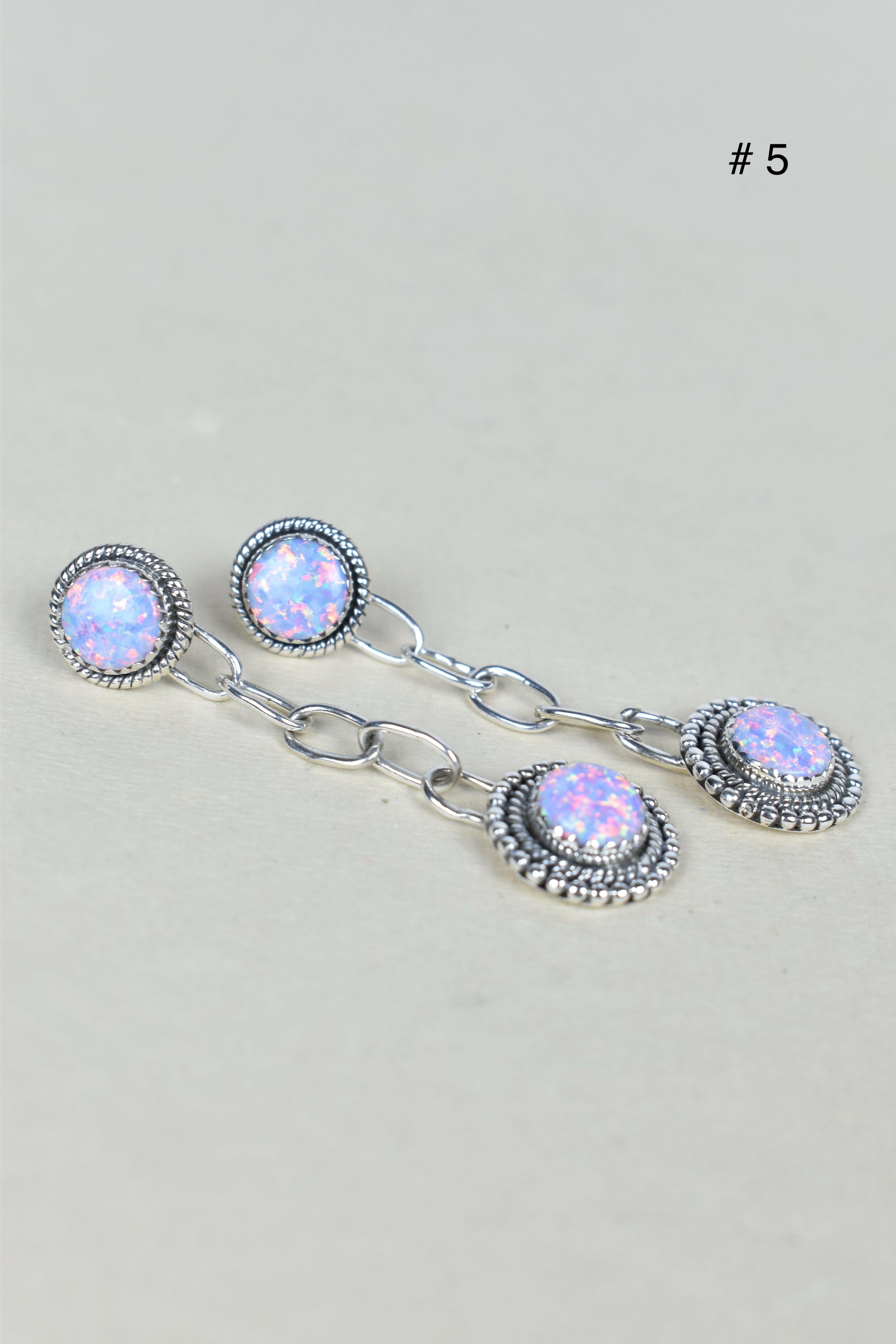 Gem Duet Chain Drop Earrings-Drop Earrings-Krush Kandy, Women's Online Fashion Boutique Located in Phoenix, Arizona (Scottsdale Area)