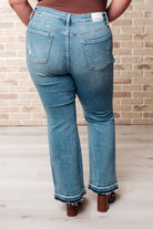 Judy Blue Isla Mid Rise Distressed Released Hem Bootcut Jeans-Jeans-Krush Kandy, Women's Online Fashion Boutique Located in Phoenix, Arizona (Scottsdale Area)