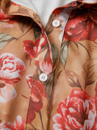 Floral Print Half Button Flounce Sleeve Ruffle Mini Dress-Dresses-Krush Kandy, Women's Online Fashion Boutique Located in Phoenix, Arizona (Scottsdale Area)