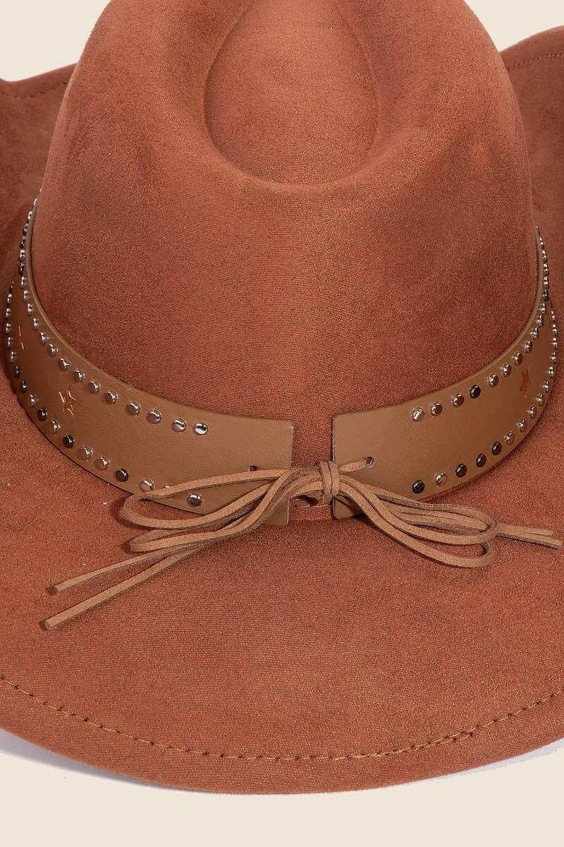 Studded Star Brim Cowboy Hat-Hats-Krush Kandy, Women's Online Fashion Boutique Located in Phoenix, Arizona (Scottsdale Area)