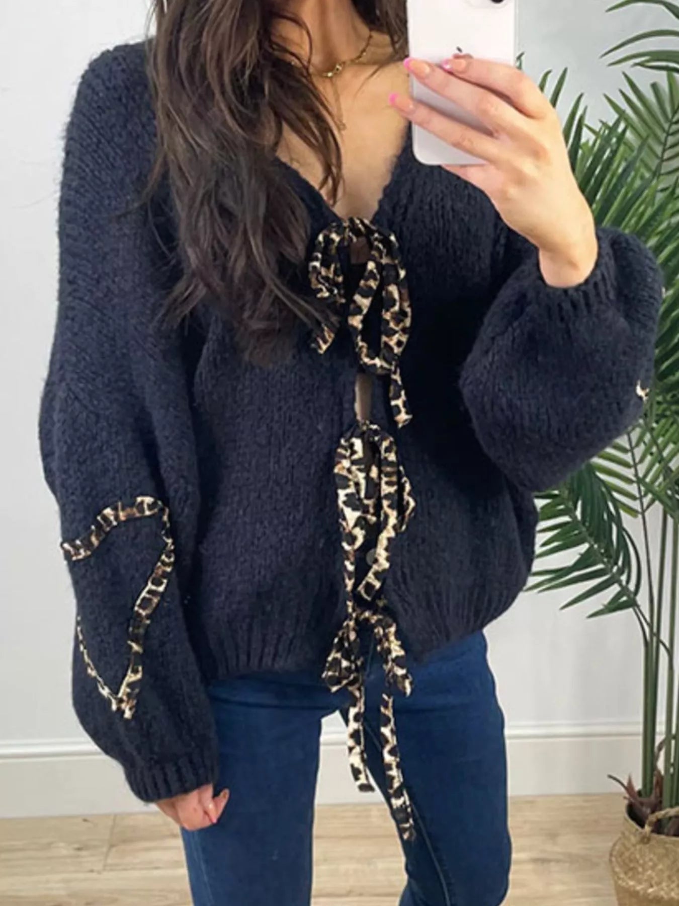 Tie Front Long Sleeve Sweater-Krush Kandy, Women's Online Fashion Boutique Located in Phoenix, Arizona (Scottsdale Area)