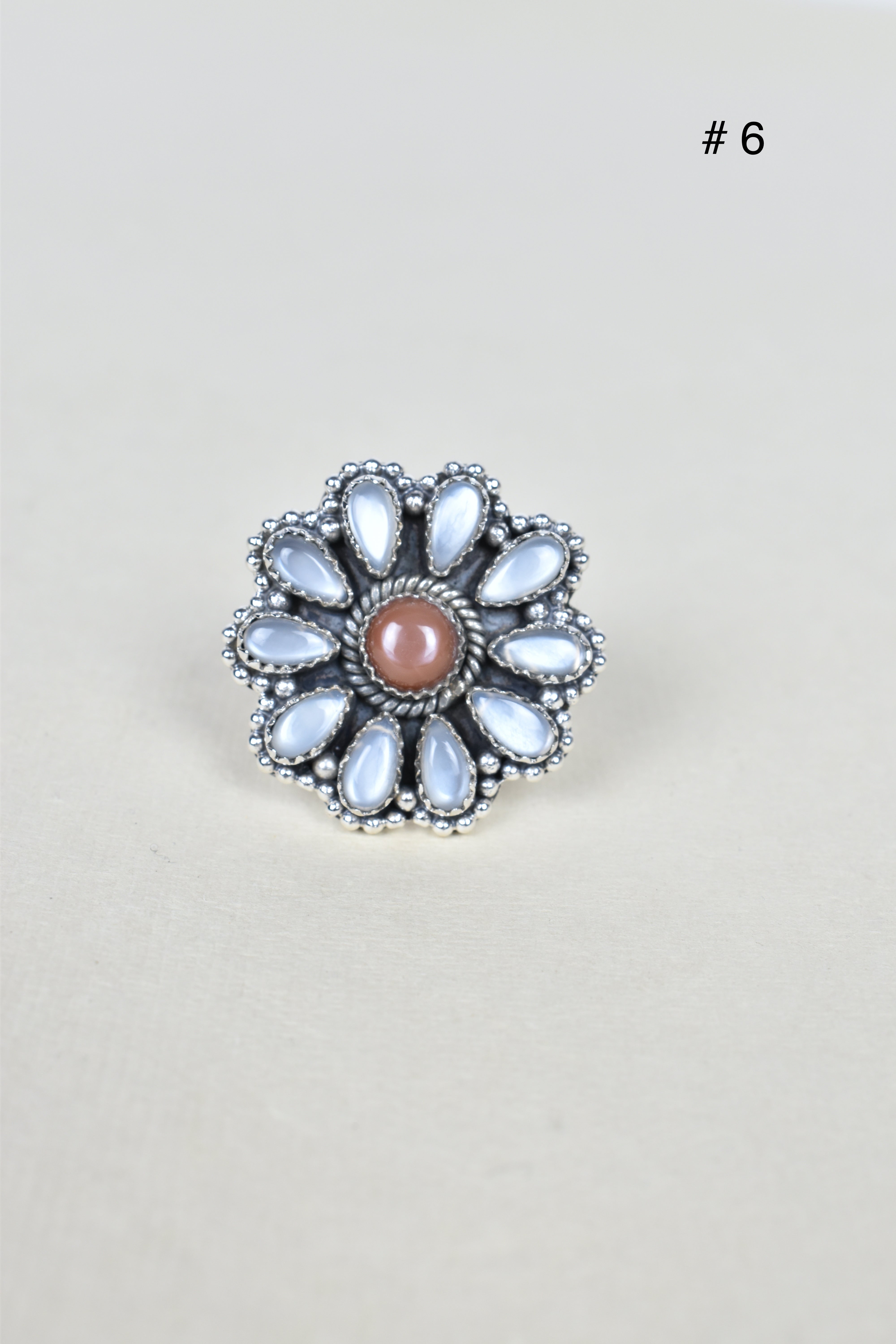 Chocolate Moonstone & Stone Cluster Sterling Silver Rings-Rings-Krush Kandy, Women's Online Fashion Boutique Located in Phoenix, Arizona (Scottsdale Area)