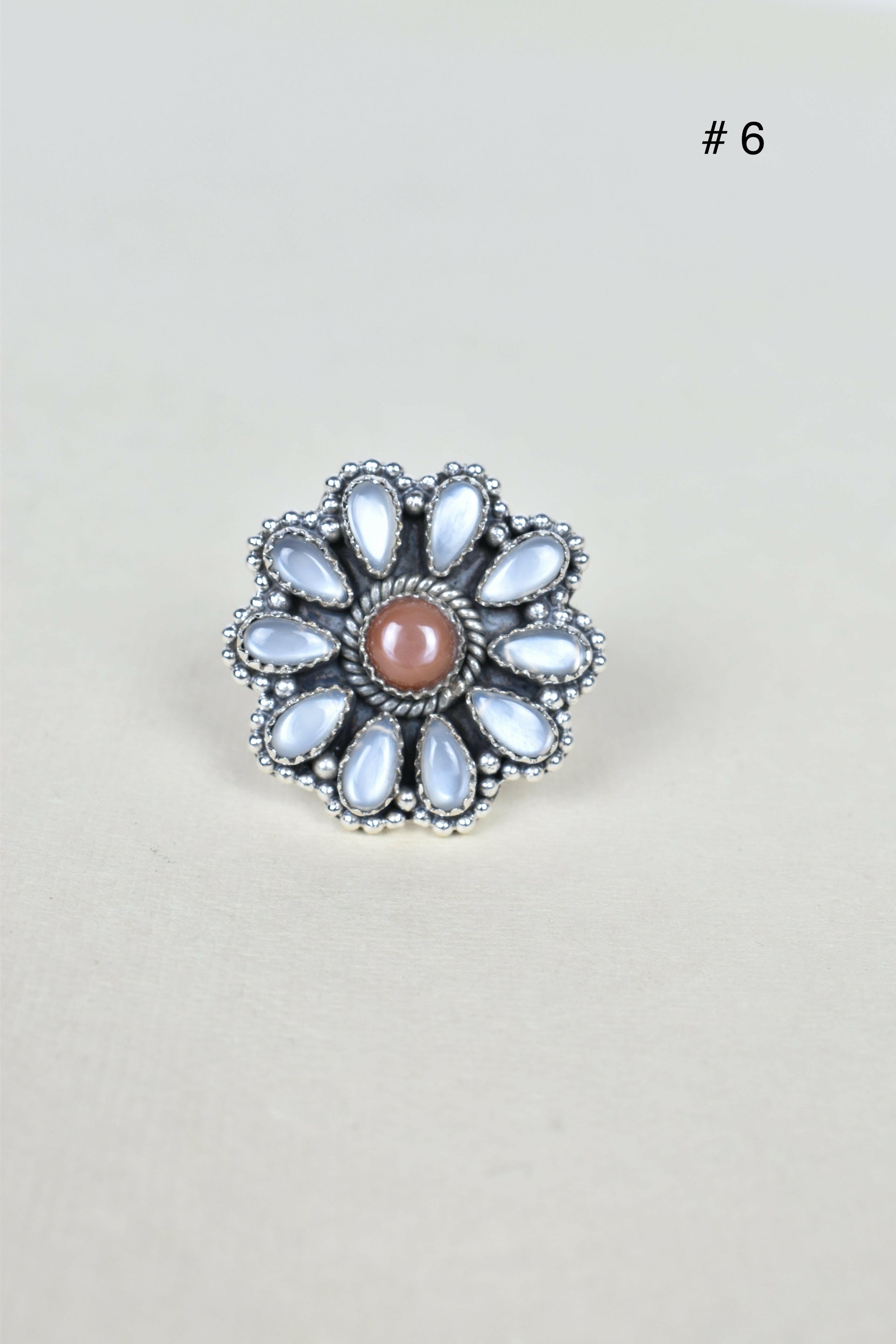 Chocolate Moonstone & Stone Cluster Sterling Silver Rings-Cluster Rings-Krush Kandy, Women's Online Fashion Boutique Located in Phoenix, Arizona (Scottsdale Area)