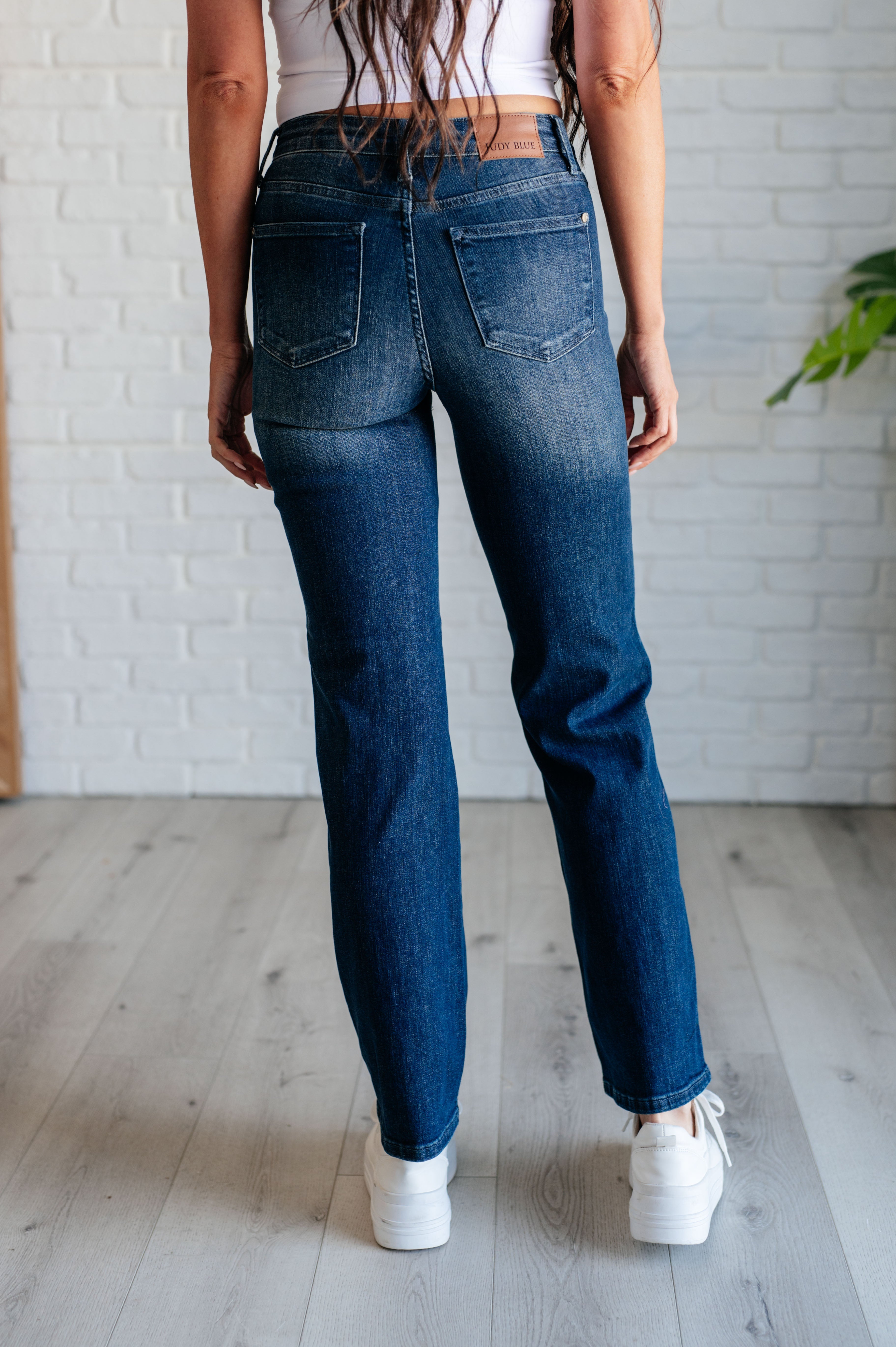 Judy Blue Muriel Mid Rise Control Top Classic Straight Jeans-Jeans-Krush Kandy, Women's Online Fashion Boutique Located in Phoenix, Arizona (Scottsdale Area)