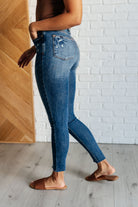 Judy Blue Alba High Rise Control Top Distressed Hem Skinny Jeans-Jeans-Krush Kandy, Women's Online Fashion Boutique Located in Phoenix, Arizona (Scottsdale Area)