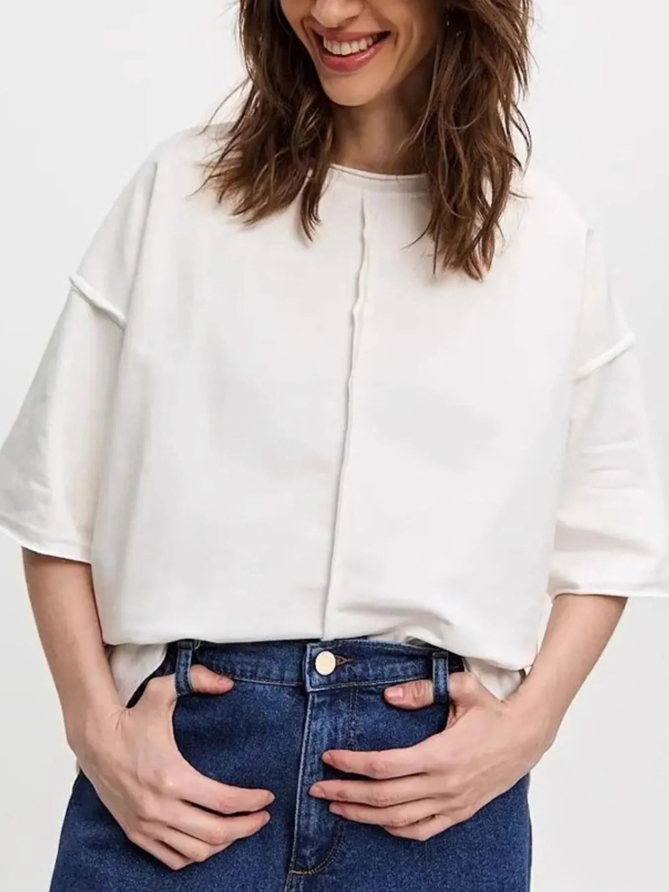 Round Neck Half Sleeve T-Shirt-Krush Kandy, Women's Online Fashion Boutique Located in Phoenix, Arizona (Scottsdale Area)