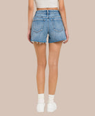 Seabreeze High Rise A-Line Denim Shorts-Denim-Krush Kandy, Women's Online Fashion Boutique Located in Phoenix, Arizona (Scottsdale Area)