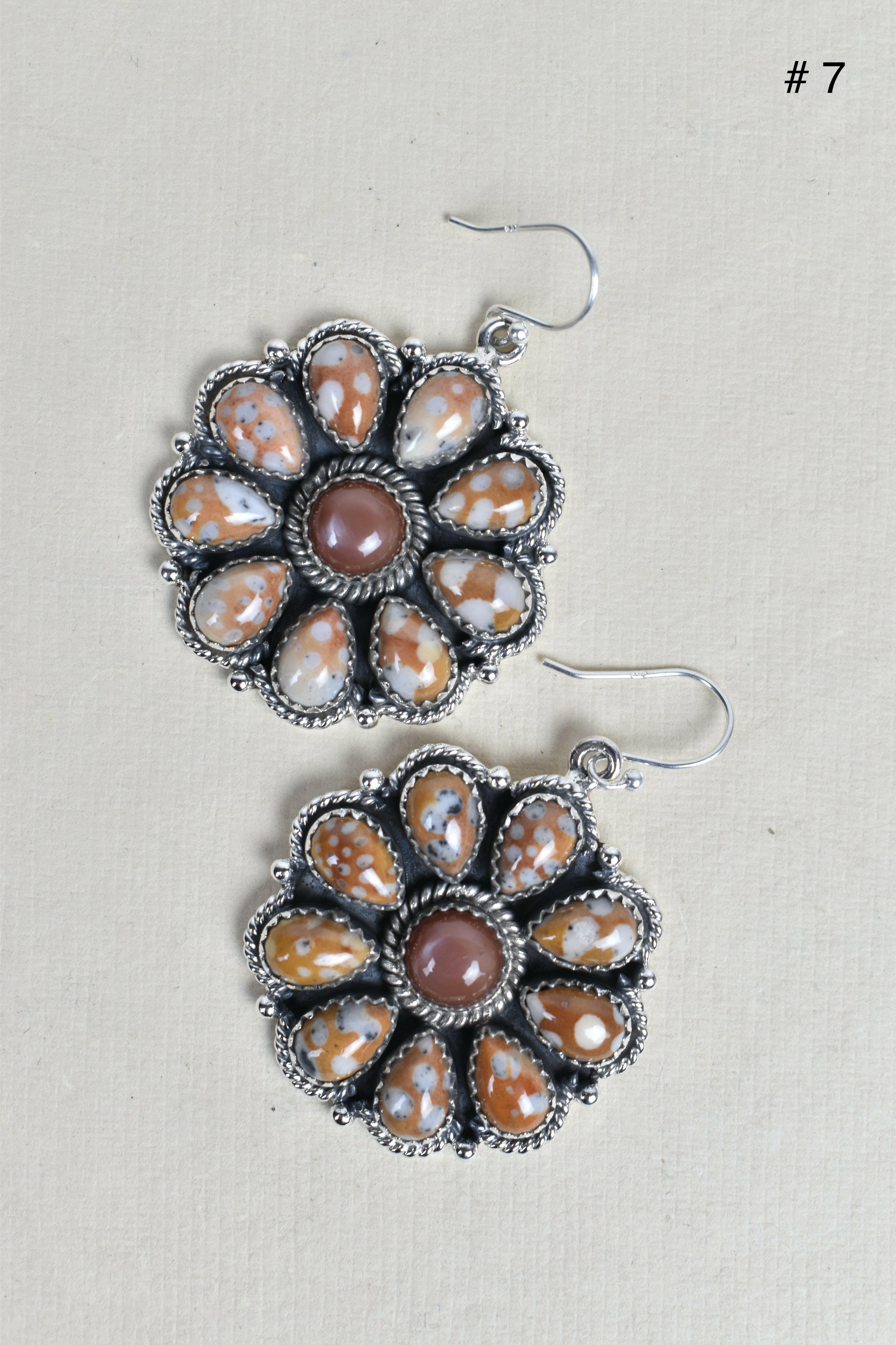 Sterling Silver Concho Cluster Earrings-Stud Earrings-Krush Kandy, Women's Online Fashion Boutique Located in Phoenix, Arizona (Scottsdale Area)