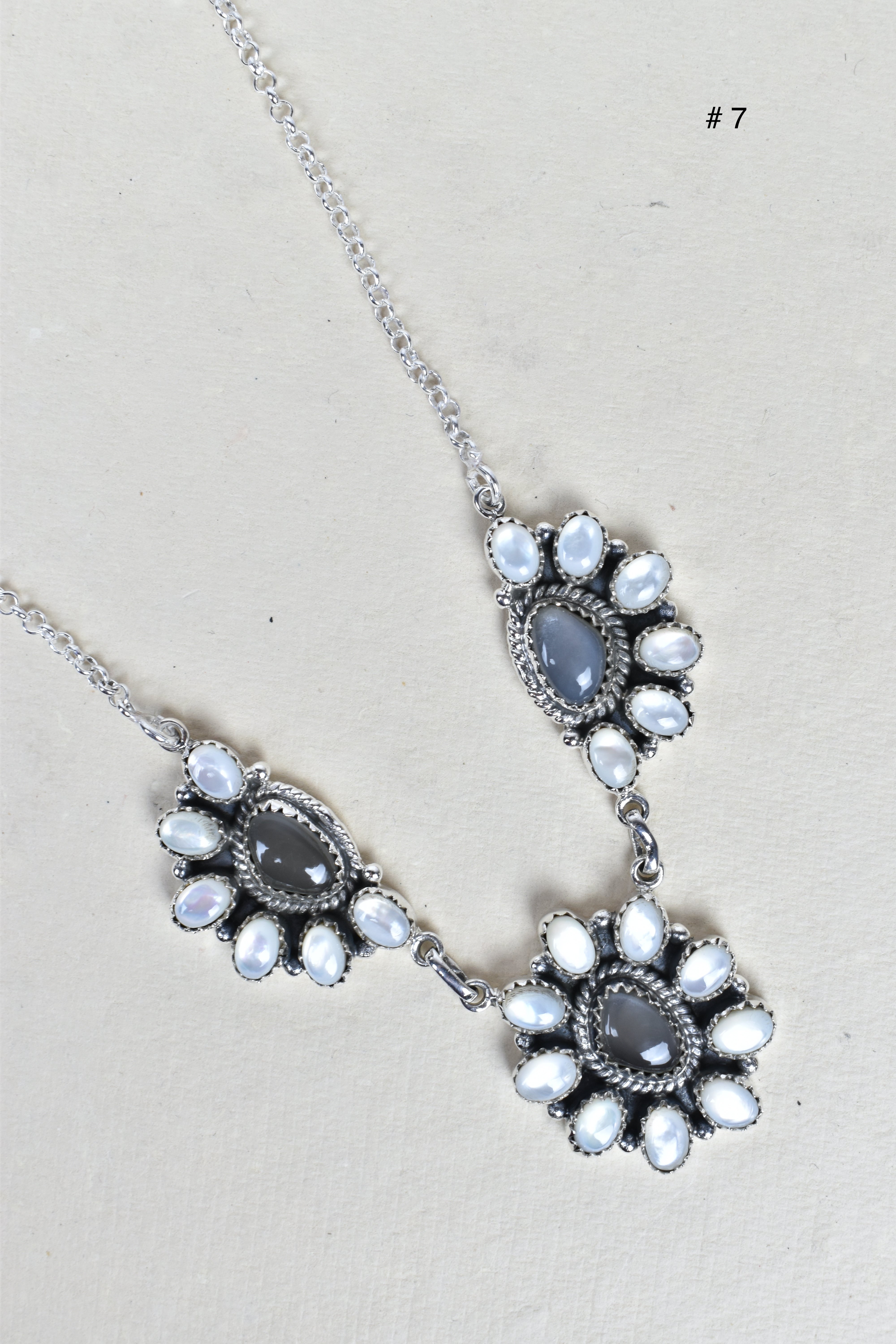 2 + 1 Sterling Silver Daisy Necklace-Necklaces-Krush Kandy, Women's Online Fashion Boutique Located in Phoenix, Arizona (Scottsdale Area)