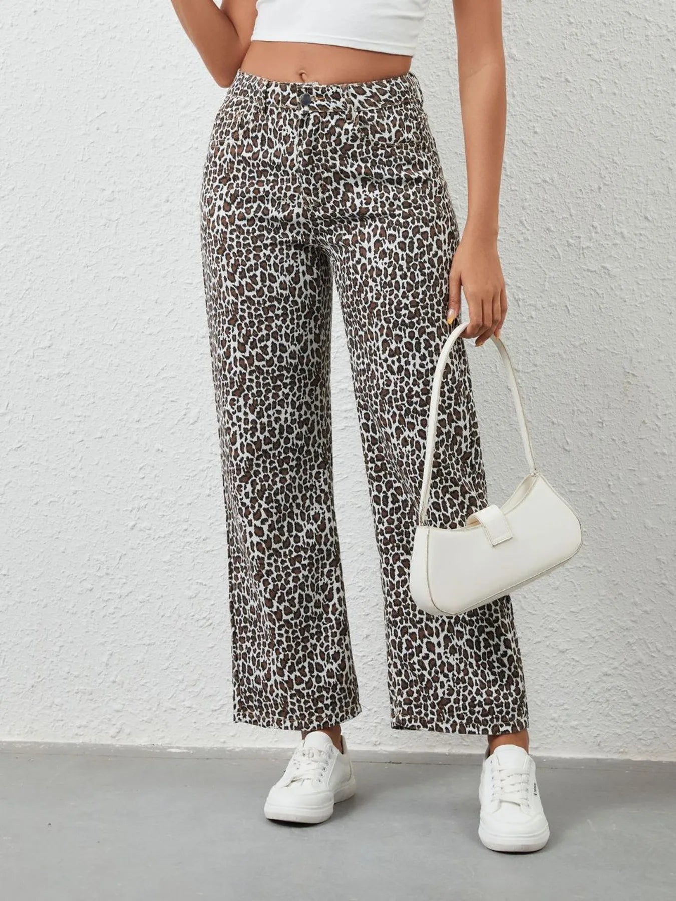 Leopard Print Wide Leg Jeans-Krush Kandy, Women's Online Fashion Boutique Located in Phoenix, Arizona (Scottsdale Area)