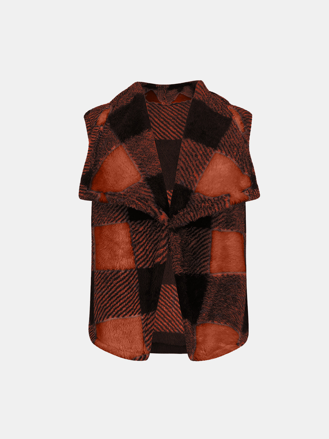 Plaid Open Front Vest Coat-Krush Kandy, Women's Online Fashion Boutique Located in Phoenix, Arizona (Scottsdale Area)