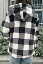 Full Size Plaid Long Sleeve Hooded Coat-Cardigans-Krush Kandy, Women's Online Fashion Boutique Located in Phoenix, Arizona (Scottsdale Area)