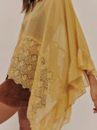 Lace V-Neck Ruffle Long Sleeve Cover-Up-Blouses-Krush Kandy, Women's Online Fashion Boutique Located in Phoenix, Arizona (Scottsdale Area)