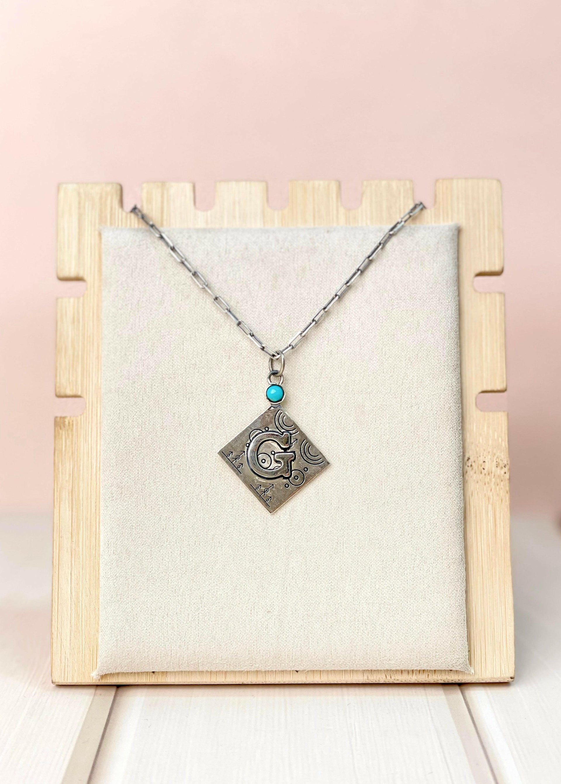 Initial Desert Dream Square Chain Necklace - PREORDER-Chain Necklaces-Krush Kandy, Women's Online Fashion Boutique Located in Phoenix, Arizona (Scottsdale Area)