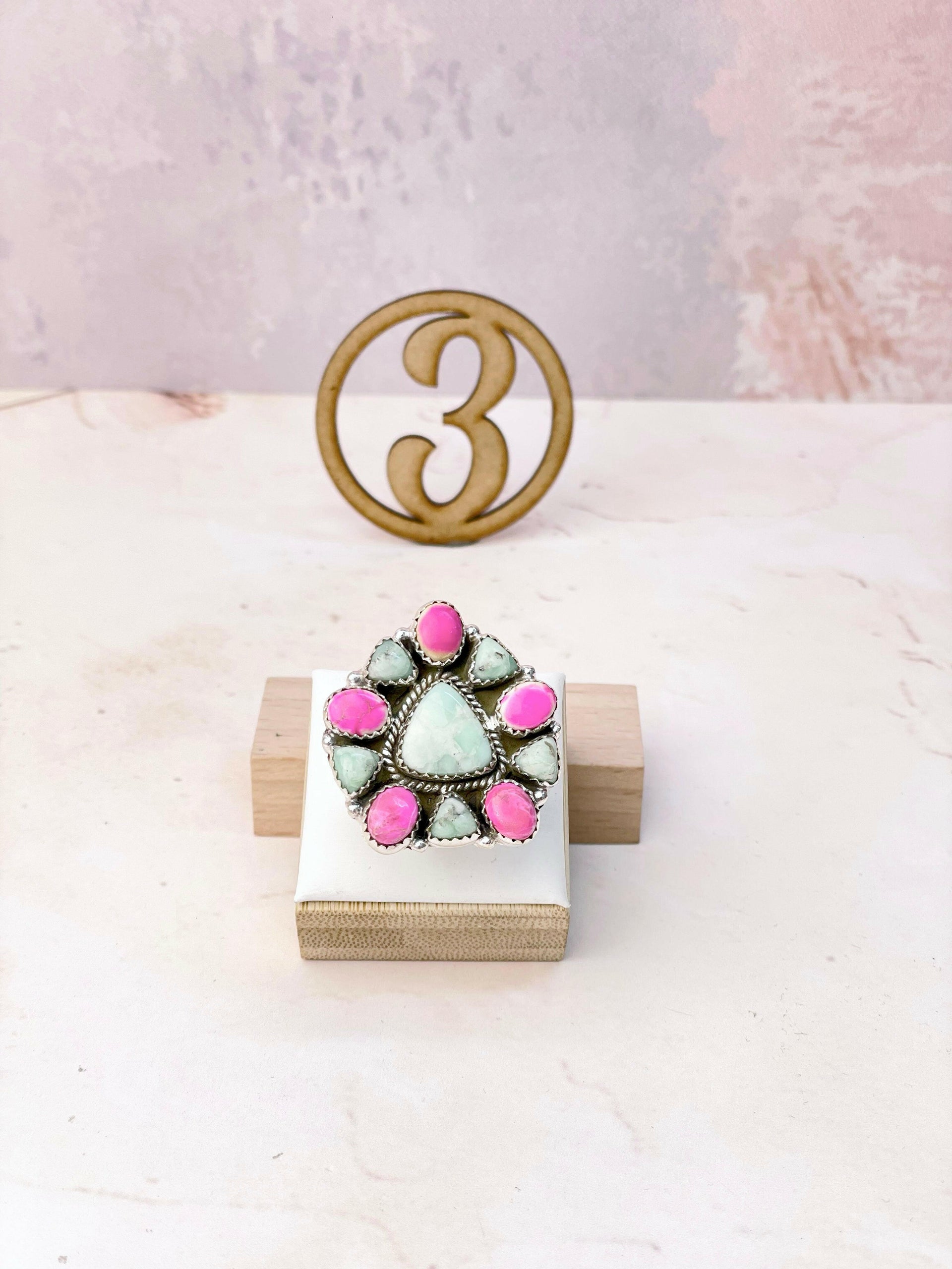Paloma & Pink Jasper One of a Kind Rings-Rings-Krush Kandy, Women's Online Fashion Boutique Located in Phoenix, Arizona (Scottsdale Area)