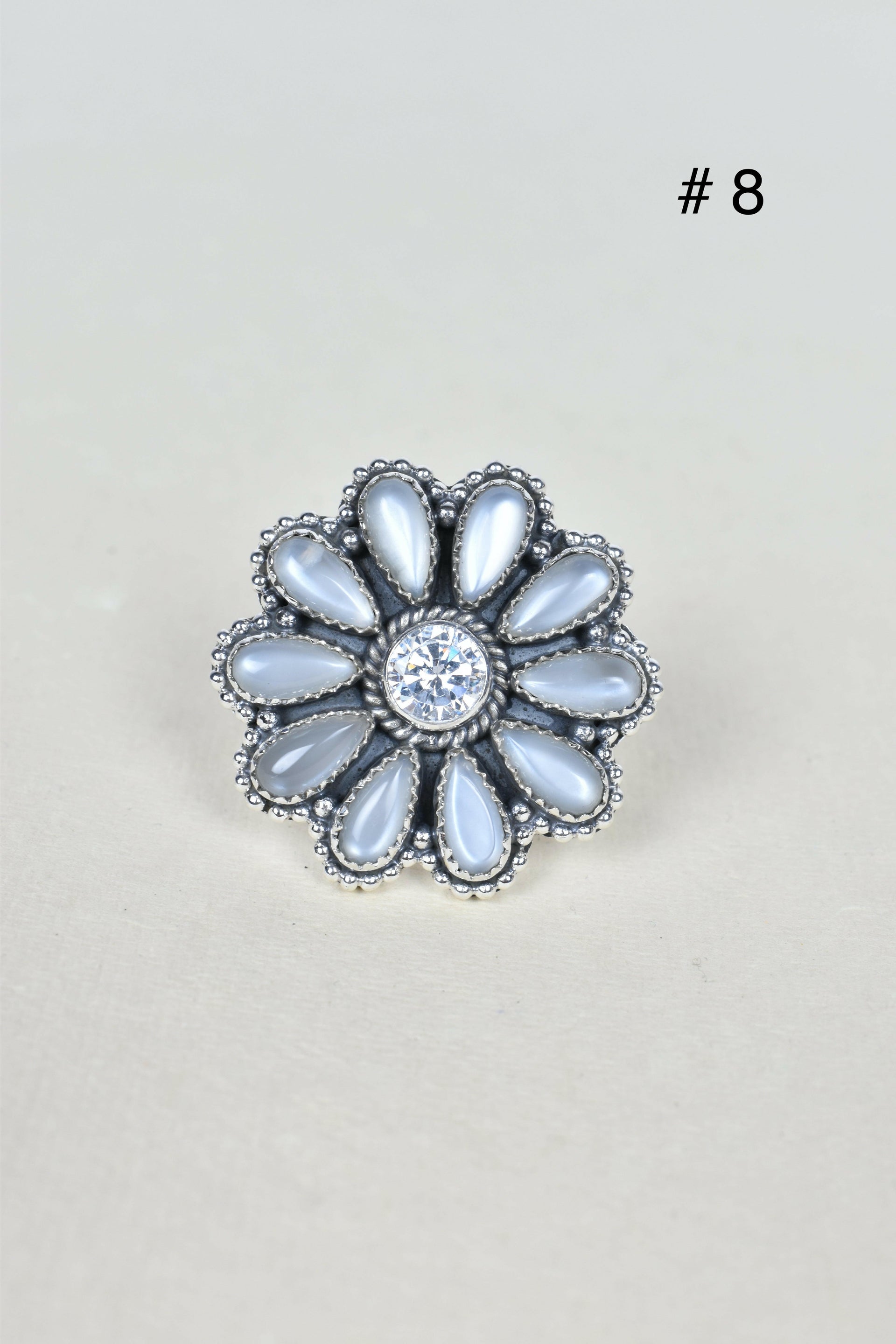 ONE OF A KIND STERLING SILVER CRYSTAL CLUSTER RINGS-Cluster Rings-Krush Kandy, Women's Online Fashion Boutique Located in Phoenix, Arizona (Scottsdale Area)