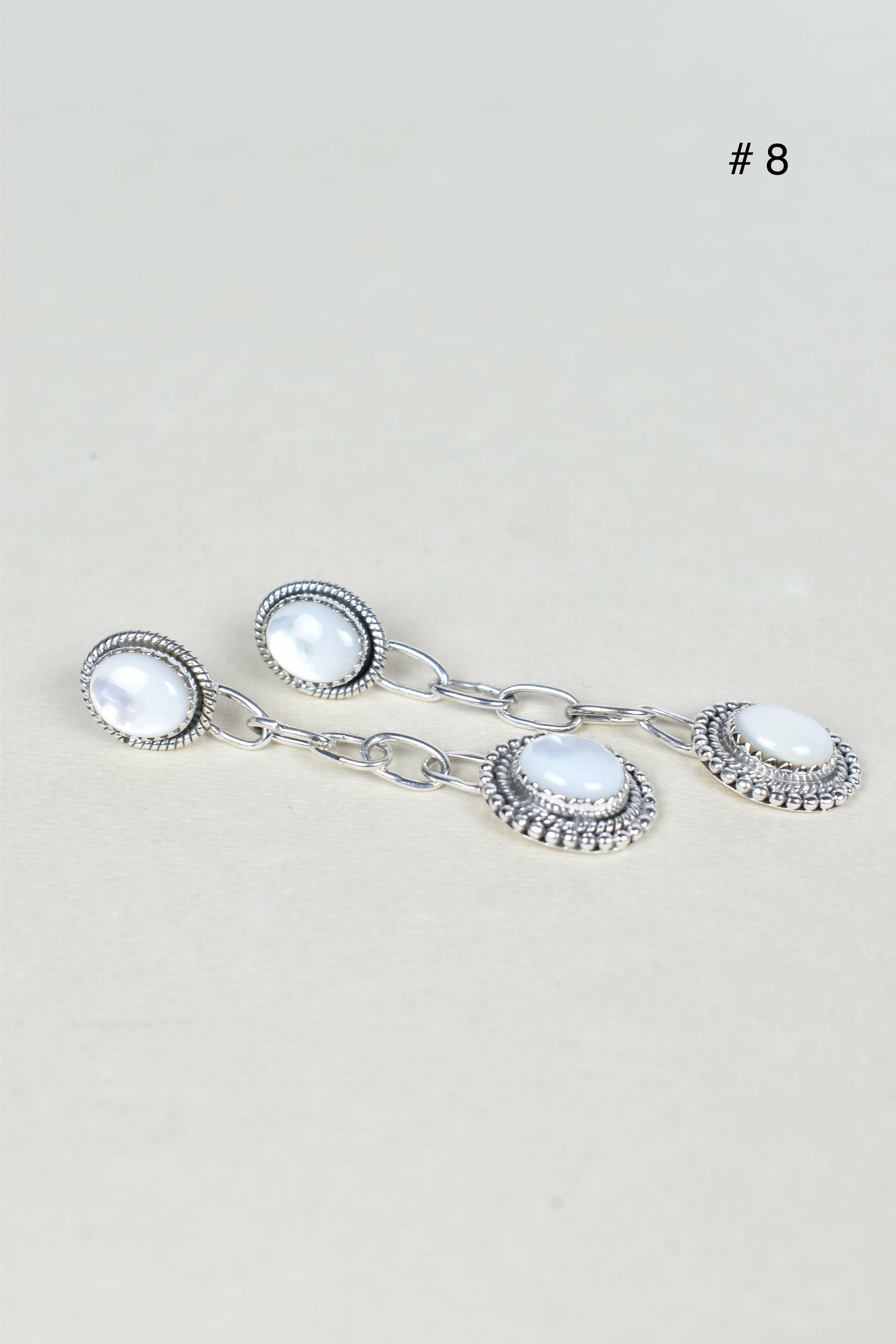 Gem Duet Chain Drop Earrings-Drop Earrings-Krush Kandy, Women's Online Fashion Boutique Located in Phoenix, Arizona (Scottsdale Area)