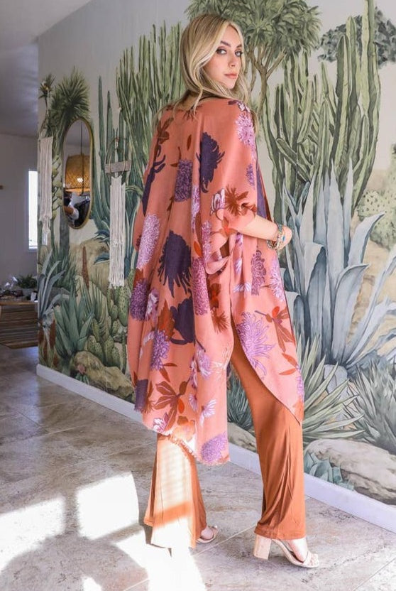 Floral Motif Combo Kimono ✊-Kimonos-Krush Kandy, Women's Online Fashion Boutique Located in Phoenix, Arizona (Scottsdale Area)
