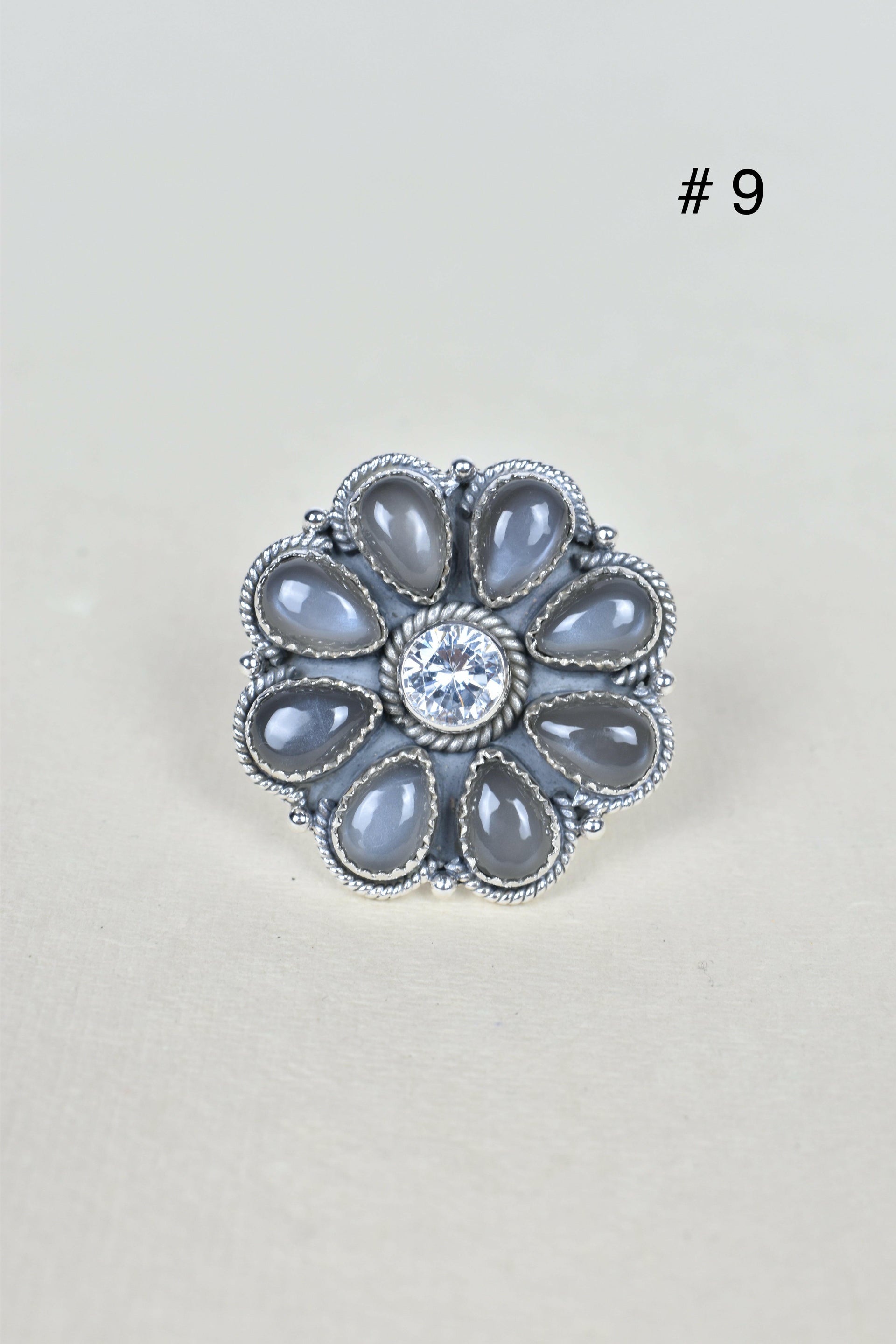 ONE OF A KIND STERLING SILVER CRYSTAL CLUSTER RINGS-Cluster Rings-Krush Kandy, Women's Online Fashion Boutique Located in Phoenix, Arizona (Scottsdale Area)