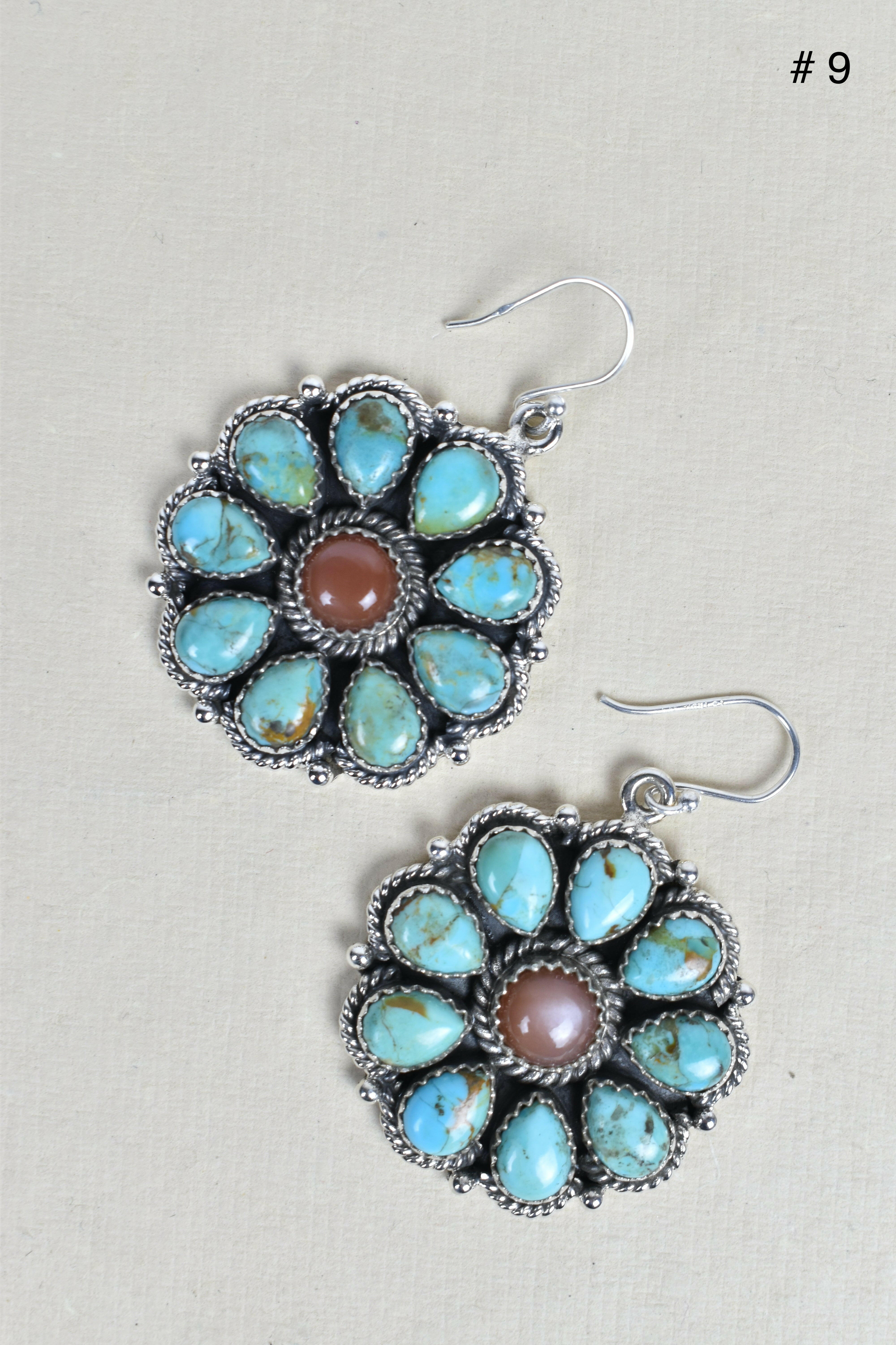 Sterling Silver Concho Cluster Earrings-Stud Earrings-Krush Kandy, Women's Online Fashion Boutique Located in Phoenix, Arizona (Scottsdale Area)