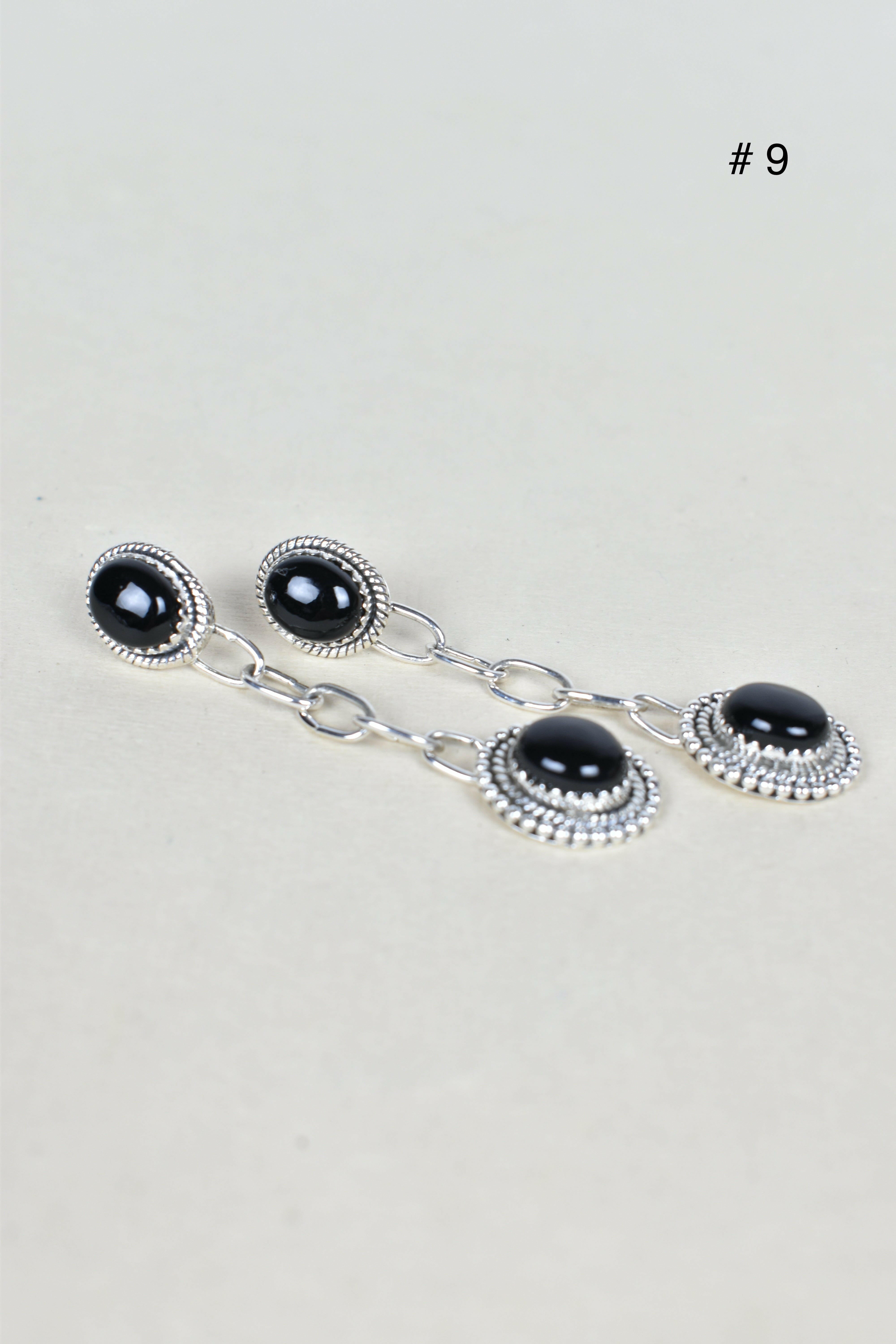 Gem Duet Chain Drop Earrings-Drop Earrings-Krush Kandy, Women's Online Fashion Boutique Located in Phoenix, Arizona (Scottsdale Area)