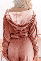 Zip Up Dropped Shoulder Hooded Top and Pants Set-2 Piece Outfit Sets-Krush Kandy, Women's Online Fashion Boutique Located in Phoenix, Arizona (Scottsdale Area)