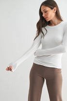 Four Way Stretch Versatile Pullover Top-Long Sleeve Tops-Krush Kandy, Women's Online Fashion Boutique Located in Phoenix, Arizona (Scottsdale Area)