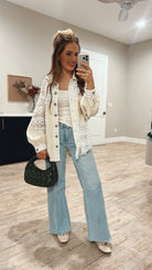 POL Oversized Vintage Lace Shacket-Shackets-Krush Kandy, Women's Online Fashion Boutique Located in Phoenix, Arizona (Scottsdale Area)