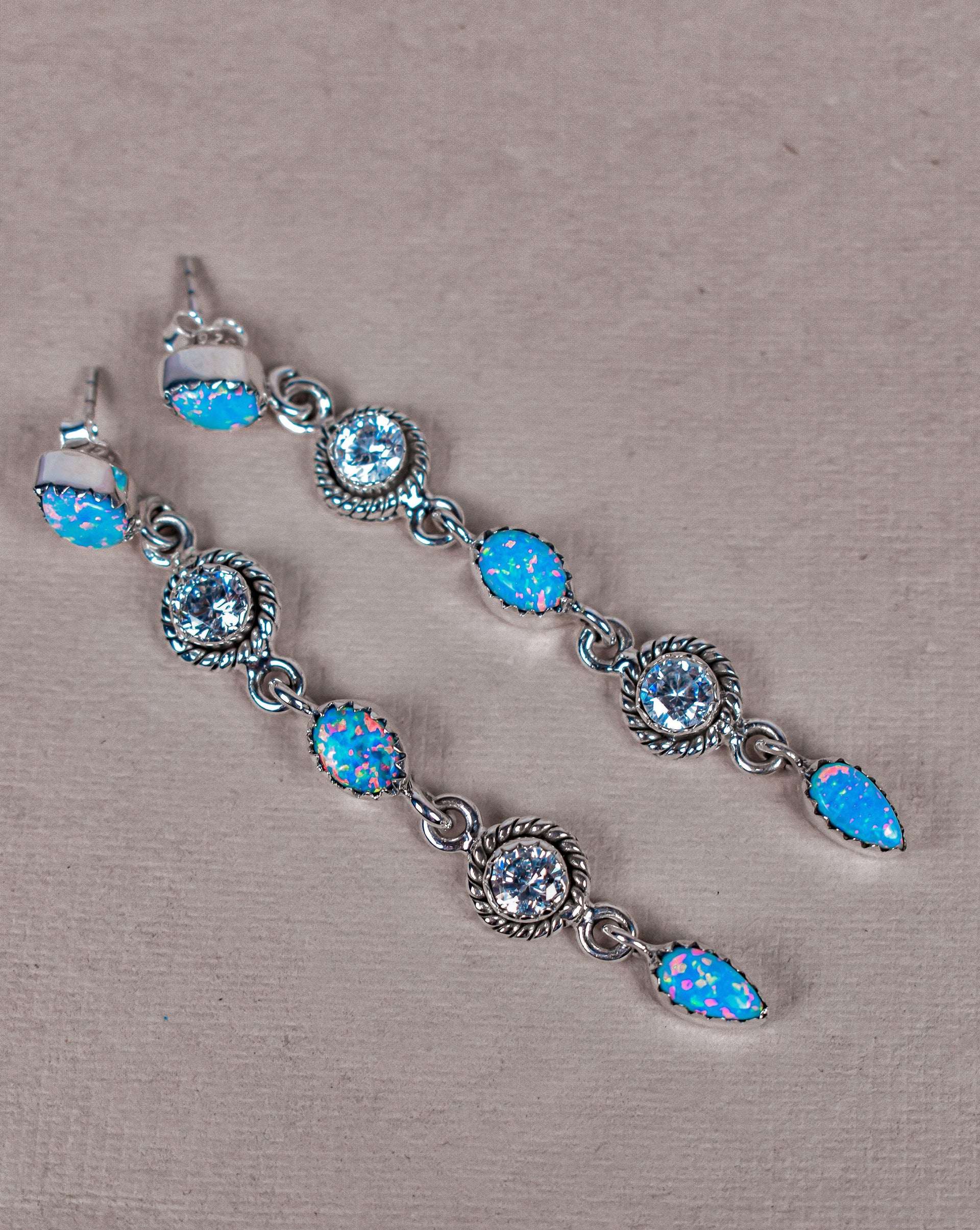 Triple Double Dangle Earrings-Drop Earrings-Krush Kandy, Women's Online Fashion Boutique Located in Phoenix, Arizona (Scottsdale Area)