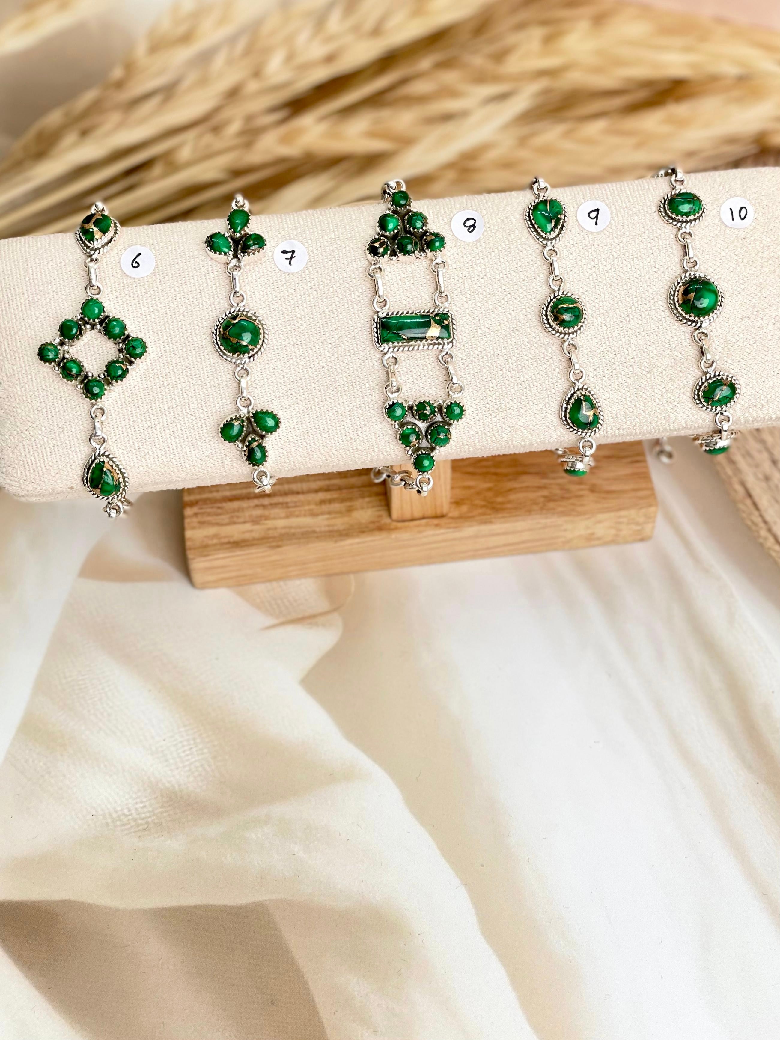 Irish Green Dahlia Bracelets sno 28-Bracelets-Krush Kandy, Women's Online Fashion Boutique Located in Phoenix, Arizona (Scottsdale Area)