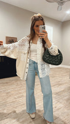 POL Oversized Vintage Lace Shacket-Shackets-Krush Kandy, Women's Online Fashion Boutique Located in Phoenix, Arizona (Scottsdale Area)