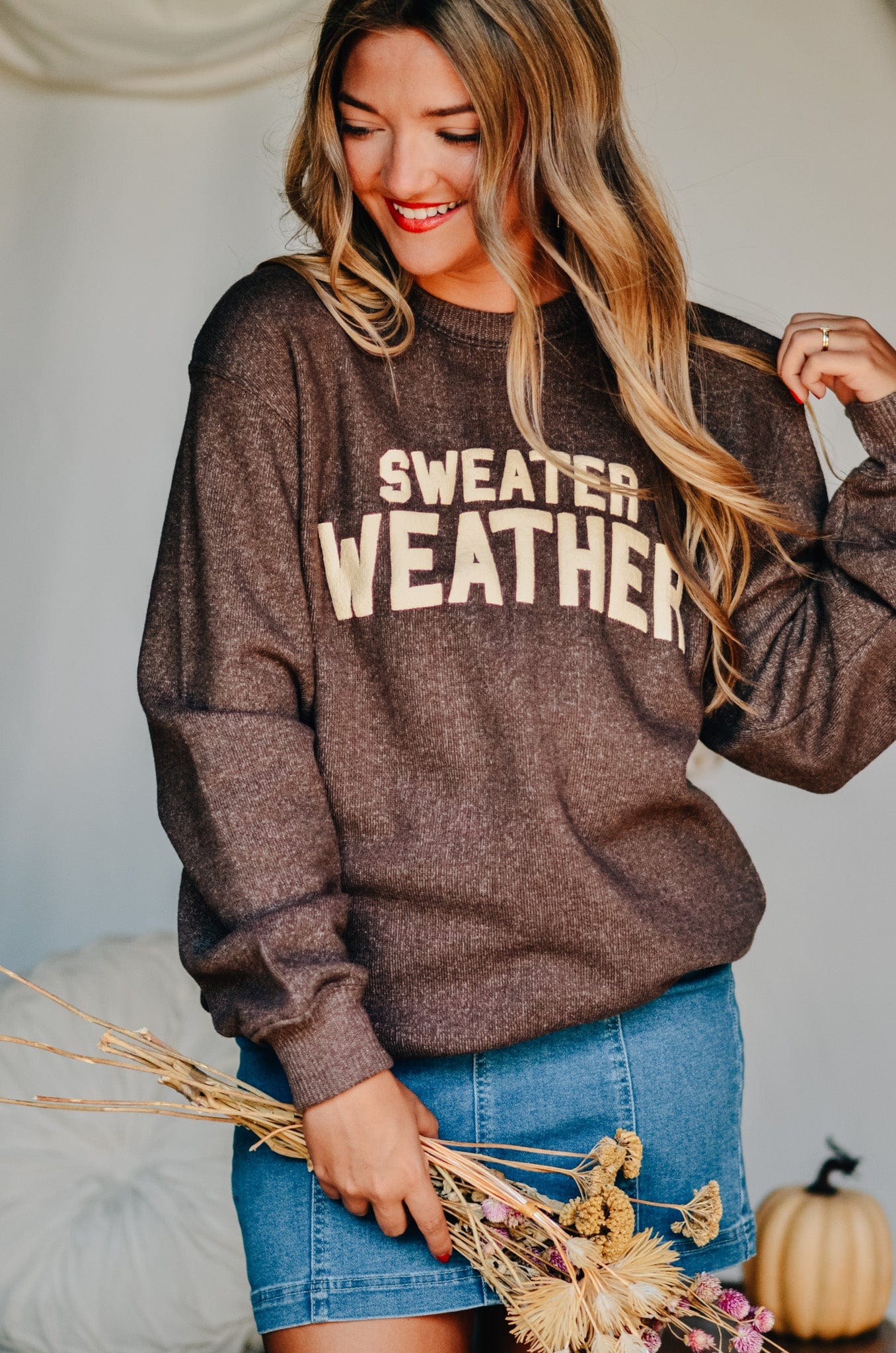 Sweater Weather Knit Sweatshirt-Krush Kandy, Women's Online Fashion Boutique Located in Phoenix, Arizona (Scottsdale Area)