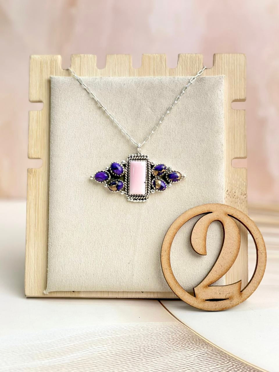 Pink Conch & Berry Dahlia Cluster Necklace-Necklaces-Krush Kandy, Women's Online Fashion Boutique Located in Phoenix, Arizona (Scottsdale Area)