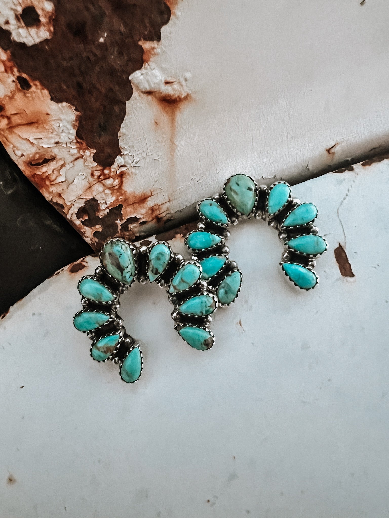 Camila Horseshoe Turquoise Earring-Drop Earrings-Krush Kandy, Women's Online Fashion Boutique Located in Phoenix, Arizona (Scottsdale Area)