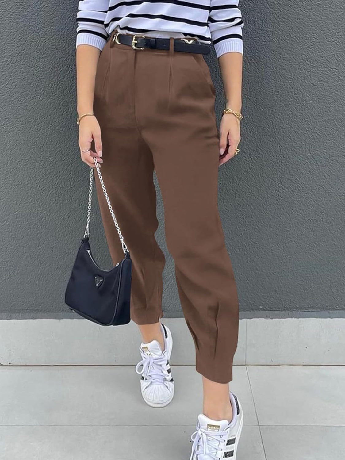 High Waist Cropped Pants-Krush Kandy, Women's Online Fashion Boutique Located in Phoenix, Arizona (Scottsdale Area)