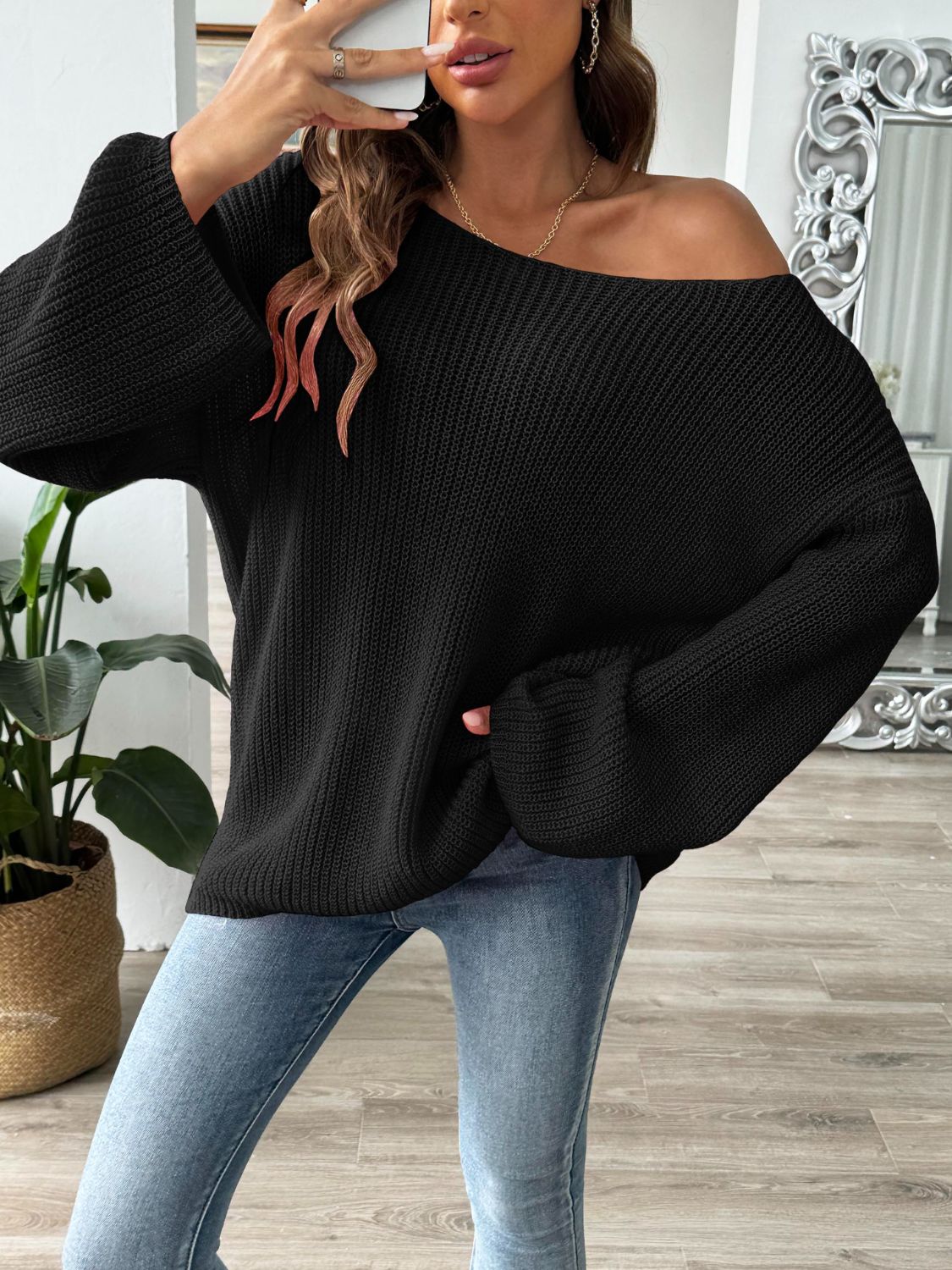 Round Neck Long Sleeve Sweater-Krush Kandy, Women's Online Fashion Boutique Located in Phoenix, Arizona (Scottsdale Area)