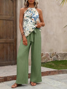 Printed Tank Top and Wide Leg Pants Set-Tops-Krush Kandy, Women's Online Fashion Boutique Located in Phoenix, Arizona (Scottsdale Area)