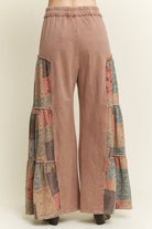 J.HER Mineral Washed Boho Patch Tiered Wide Pants-Pants-Krush Kandy, Women's Online Fashion Boutique Located in Phoenix, Arizona (Scottsdale Area)